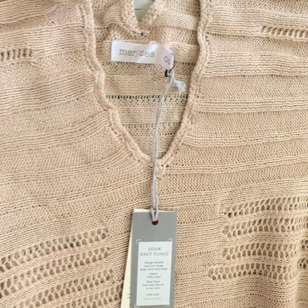 Mersea souk knit tunic-beige-NWT-OS - Picture 10 of 13